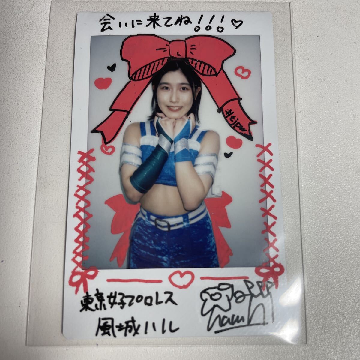 BBM 2025 風城ハル 直筆サイン入りチェキ 1/10 女子プロレスカード