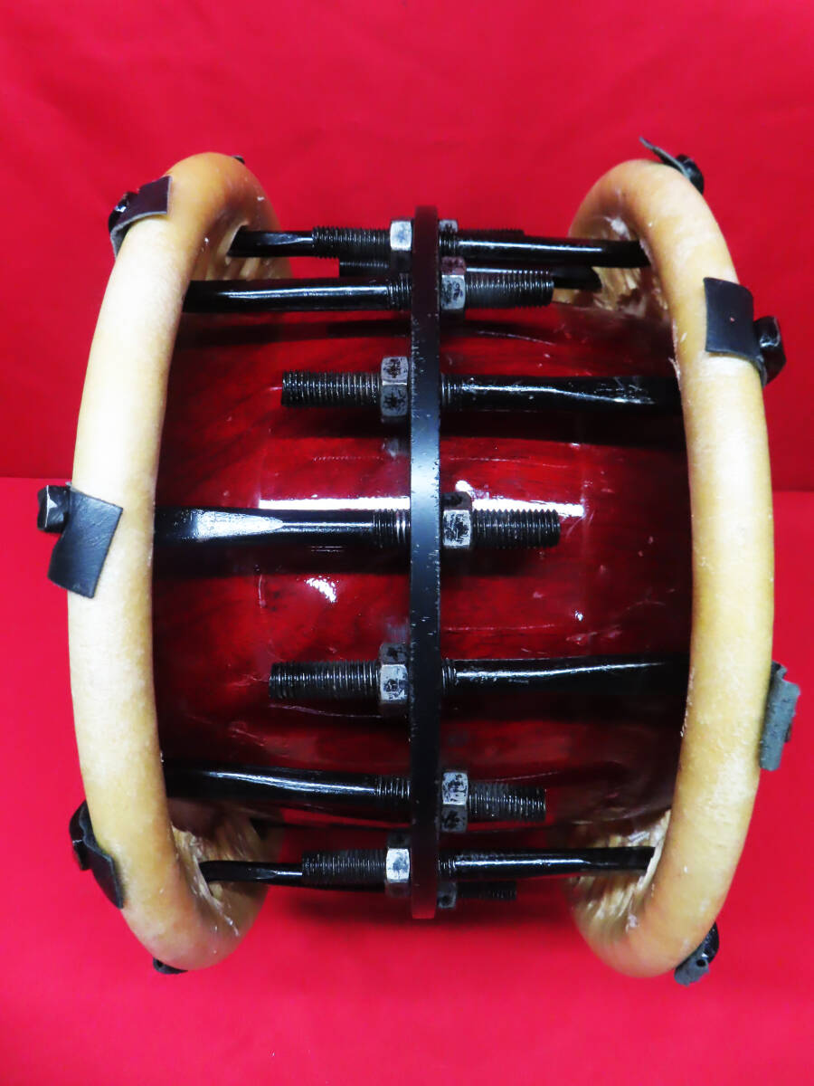 諏訪工芸 附締太鼓 締太鼓 ボルト締 打面約40cm 高さ約24.5cm 重量約