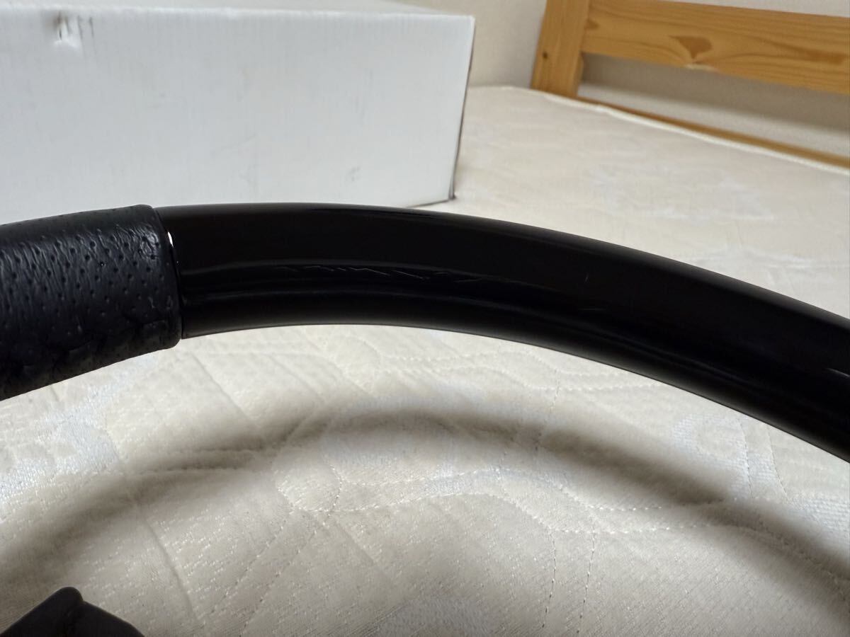 ZVW30 プリウス ステアリング ピアノブラック ノーマルグリップ ※プリウスα アクアなどにも_3