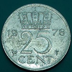 オランダ 硬貨 25セントの値段と価格推移は？｜2件の売買データから
