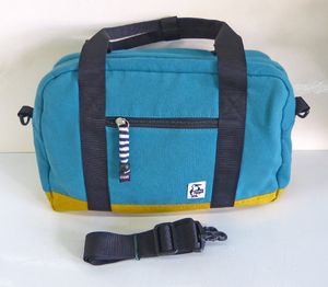 ☆CHUMS チャムス 2way ショルダーバッグ スエット&ナイロン ブルーグリーン×カーキ USE