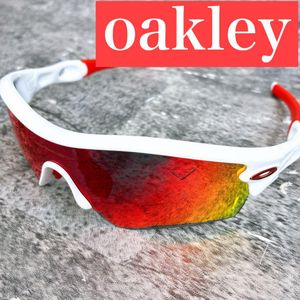 oakley スポーツ サングラス レーダー ホワイト レッド 人気カラー　オークリー　