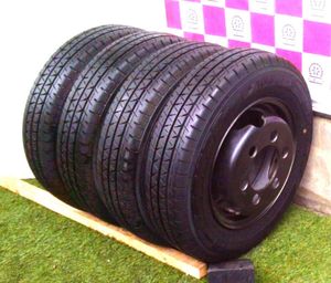 ★165/80R14【4本】ヨコハマBlUEarth-Van RY55◇スチールホイール付◇22年製◇残溝7mm程