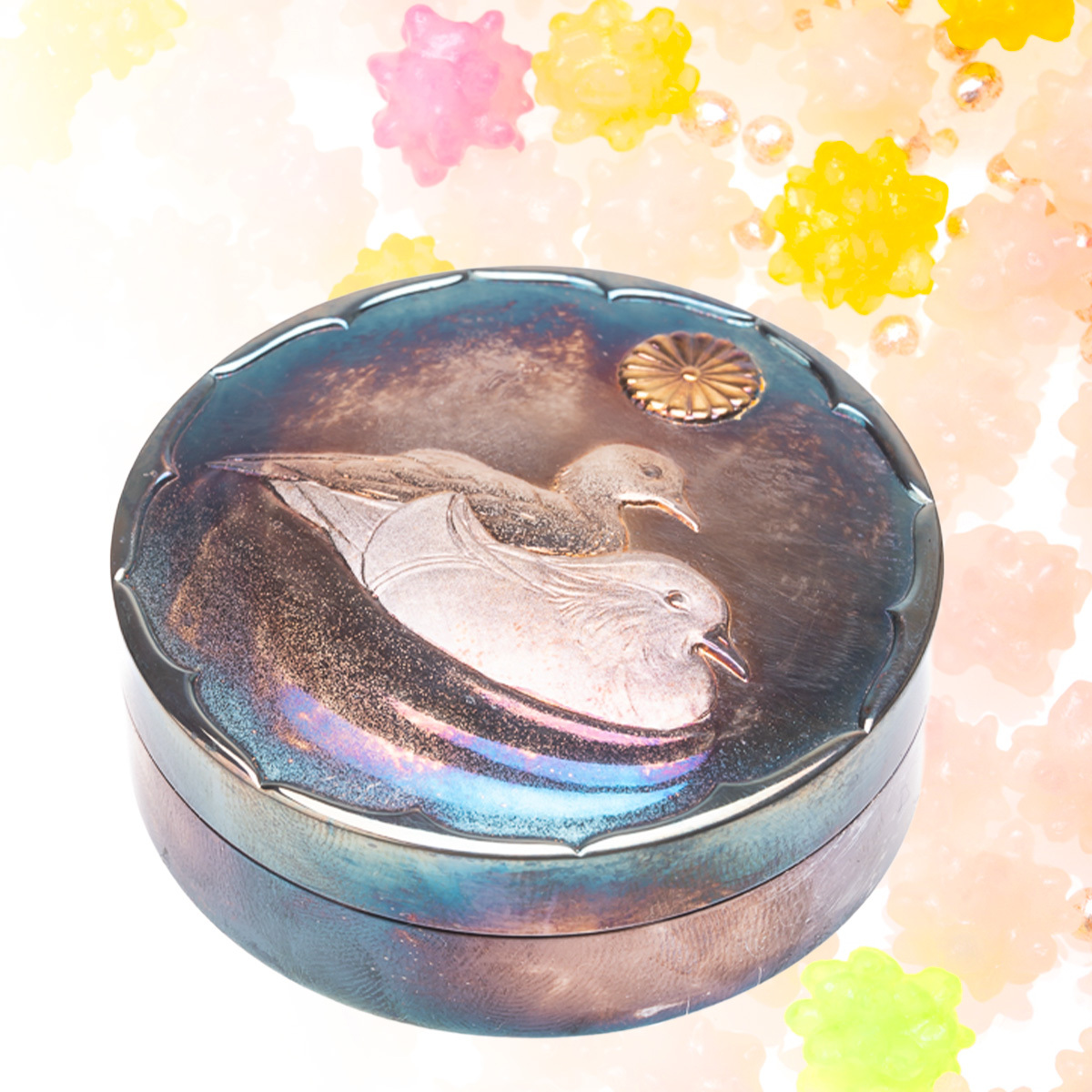 S-507 皇太子徳仁親王御成婚記念／純銀製／ボンボニエール 金平糖入