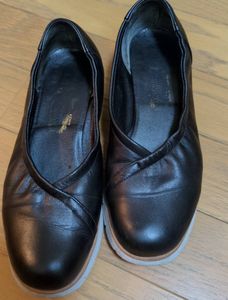 銀座ヨシノヤ ブラック パンプス バレエシューズ 22.5