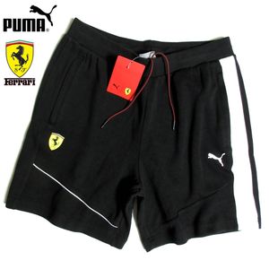 US/M 日本L相当◆未使用 PUMA FERRARI プーマ × フェラーリ コラボ スウェット ハーフパ