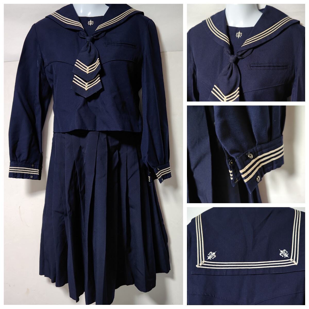 白百合学園中学校高等学校 指定冬服セーラー服 制服上下セット