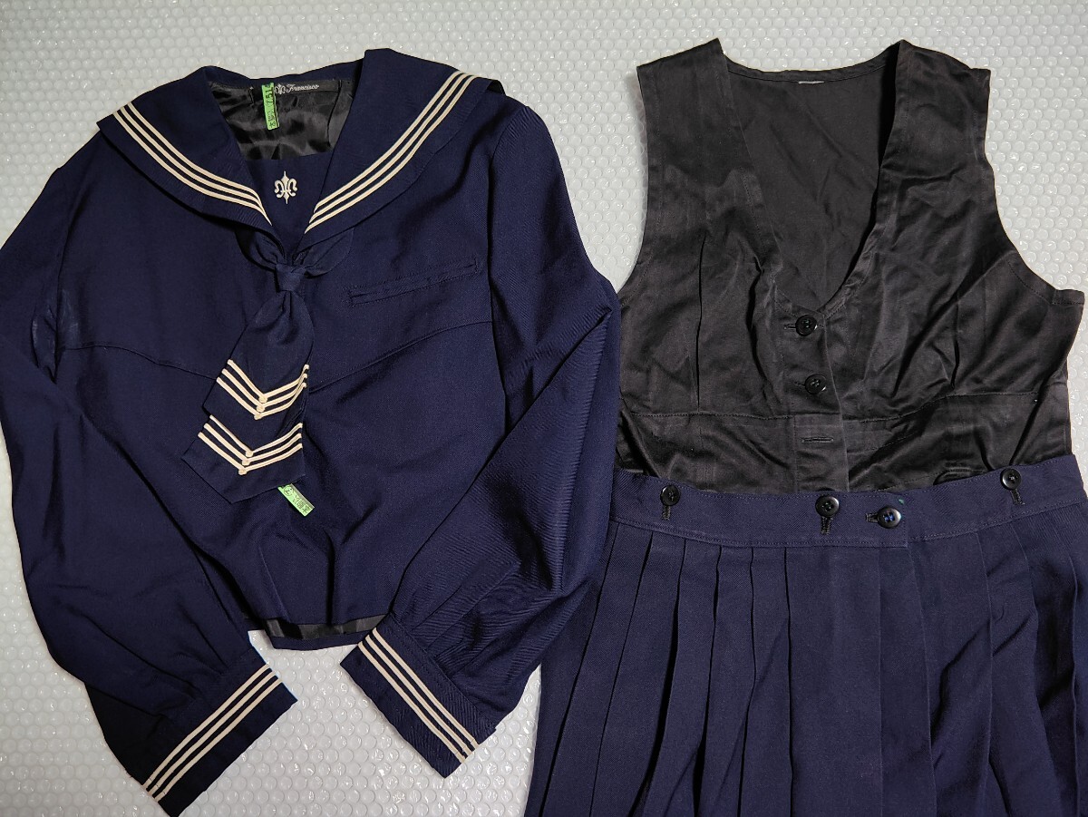 白百合学園中学校高等学校 指定冬服セーラー服 制服上下セット