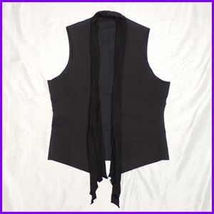 ★5351 POUR LES HOMMES/5351プールオム ストール風ジレ 3/メンズS相当/ブラック/コット