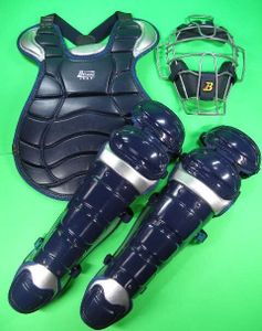 ベルガード BELGARD SGマークあり 軟式野球用 JSBB公認 キャッチャーセット ネイビー×シ