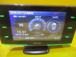 動作OK中古★コムテック GPSレーダー探知機★ZERO 703V★3.2型液晶/18バンド/G+ジャイロ