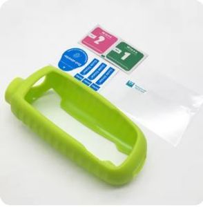 ガーミン アストロ 320 430 シリコンカバー グリーン　液晶画面保護フィルム付き【 astro