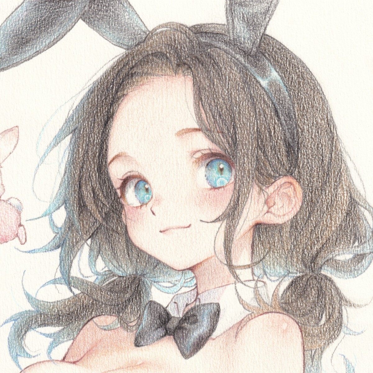 色鉛筆画【A4原画】オリジナルカクテルはいかが？ 手描きイラスト 美