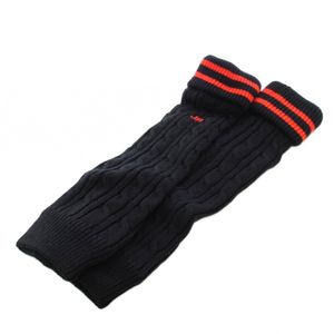 未使用品 ジャックバニー Jack Bunny!! レッグウォーマー ニット ケーブル編み 黒 /TK レ