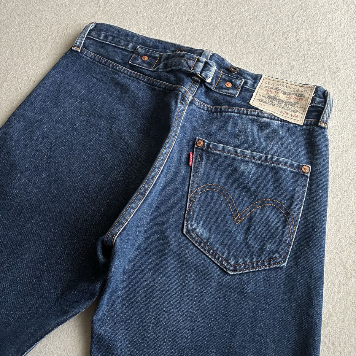 00s LEVI'S 201 リーバイス 1890年復刻モデル 片ポケ シンチバック