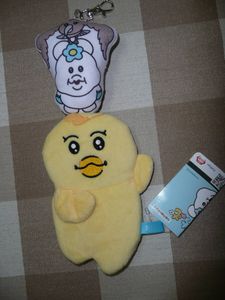 きみまろ　リール付きぬいぐるみパスケース