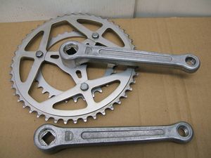 中古 クランクセット 165mm-48-32T アルミ SUGINO maxy 　466