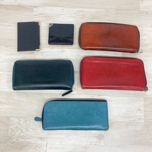 現状品 まとめて6点セット 長財布/L字ファスナー財布/カードケース レザー 本革 ラウンド