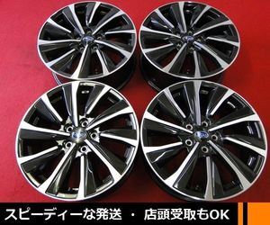 ★☆ 新車外し 美品 スバル純正 レヴォーグ ★☆ 18×7.5J +55 PCD114.3/5H 4本 STi SPOR