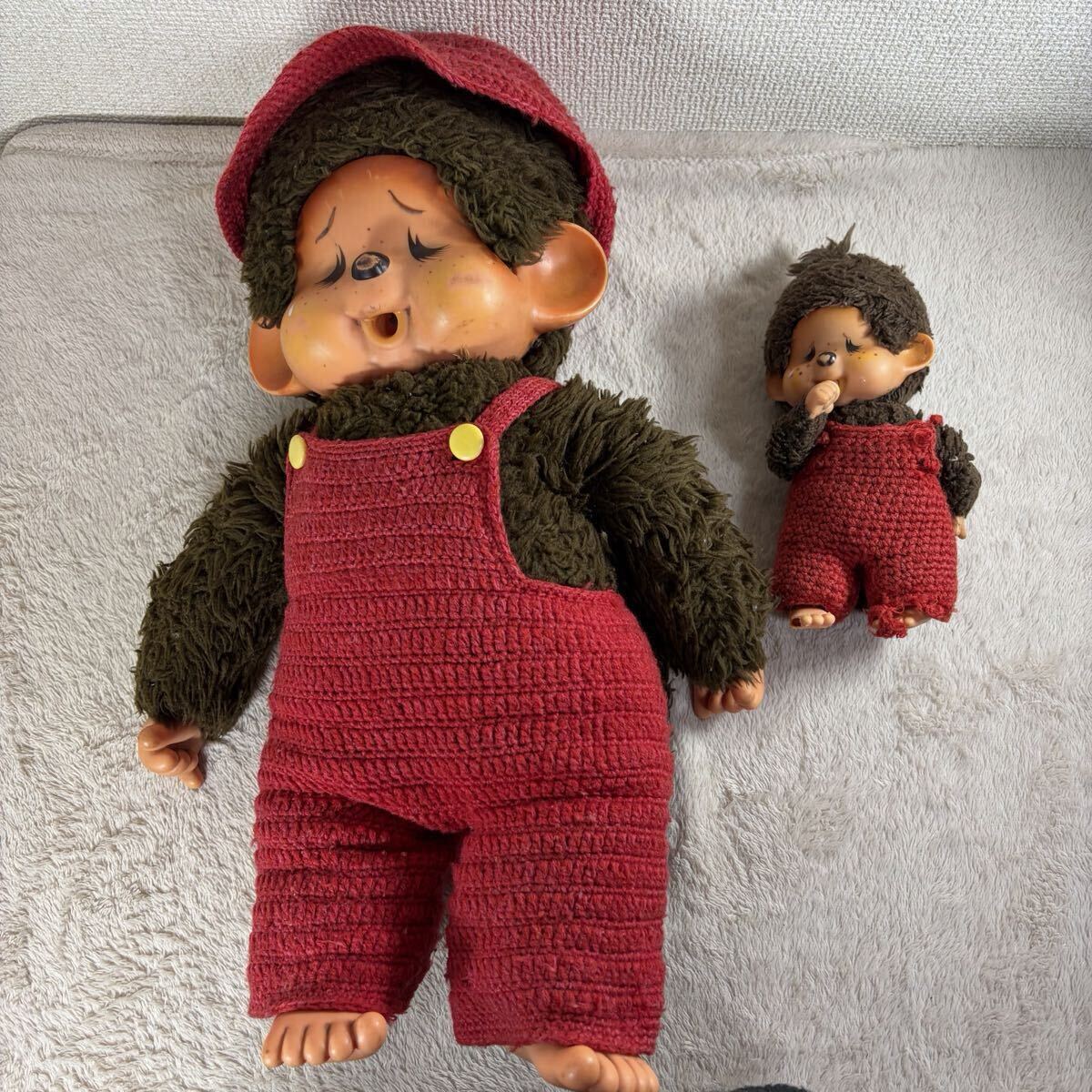 1円〜】セキグチ モンチッチ 泣き顔 ぬいぐるみ 1974年 帽子 洋服付き