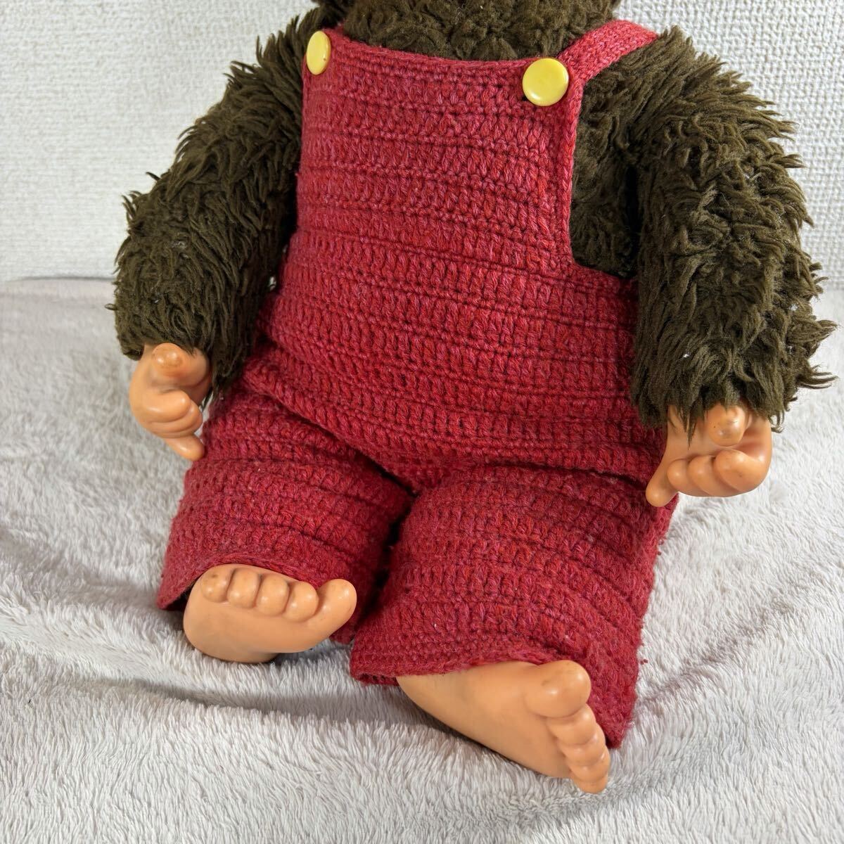 1円〜】セキグチ モンチッチ 泣き顔 ぬいぐるみ 1974年 帽子 洋服付き