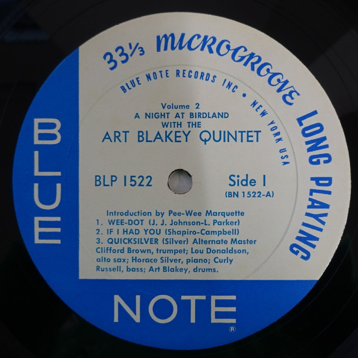 11257490; US盤/Blue note/NEWYORK/手書きRVG刻印/9M/MONO Art Blakey