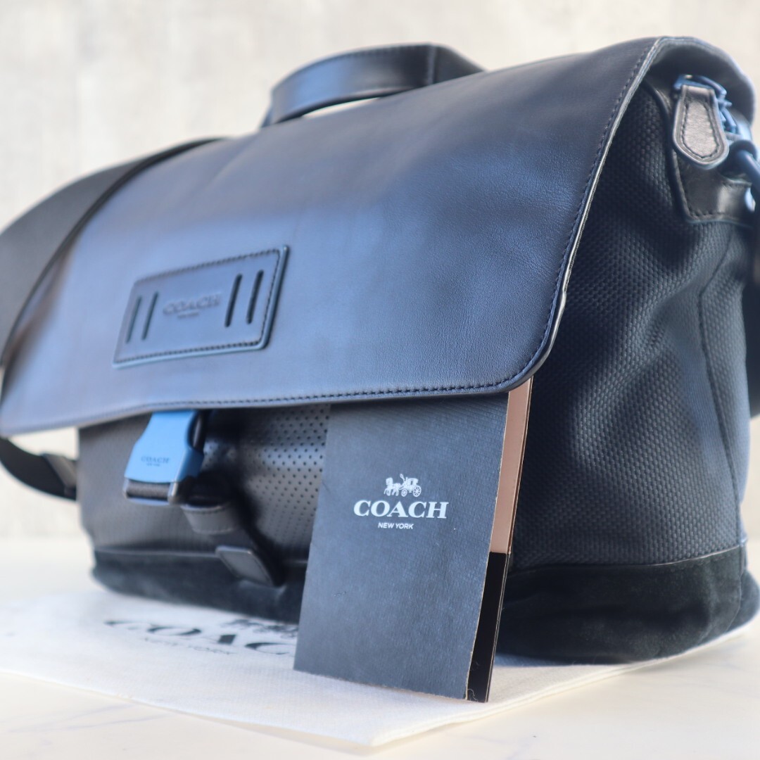近年モデル 美品 コーチ COACH 2way メッセンジャーバッグ テレイン