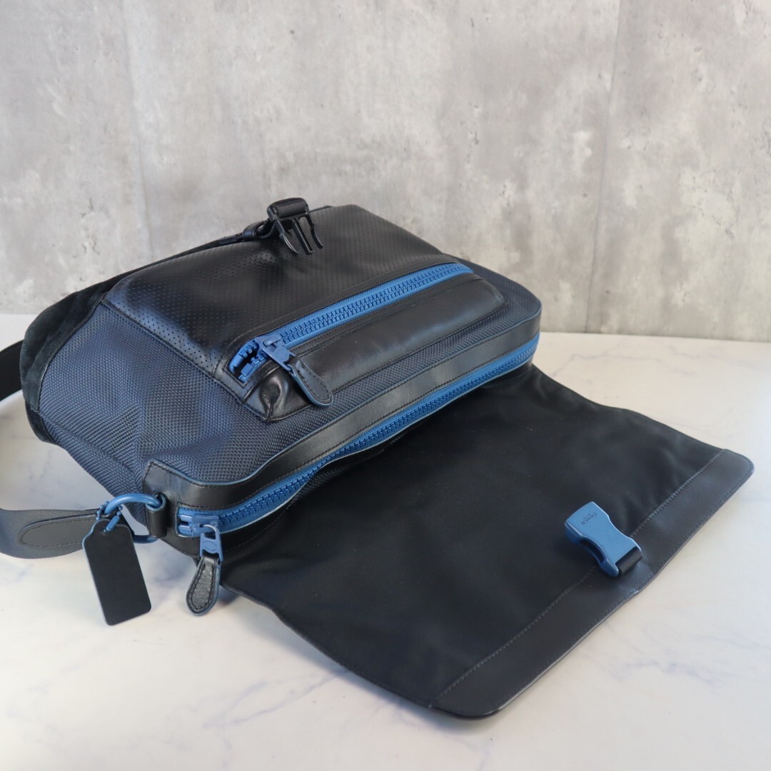 近年モデル 美品 コーチ COACH 2way メッセンジャーバッグ テレイン