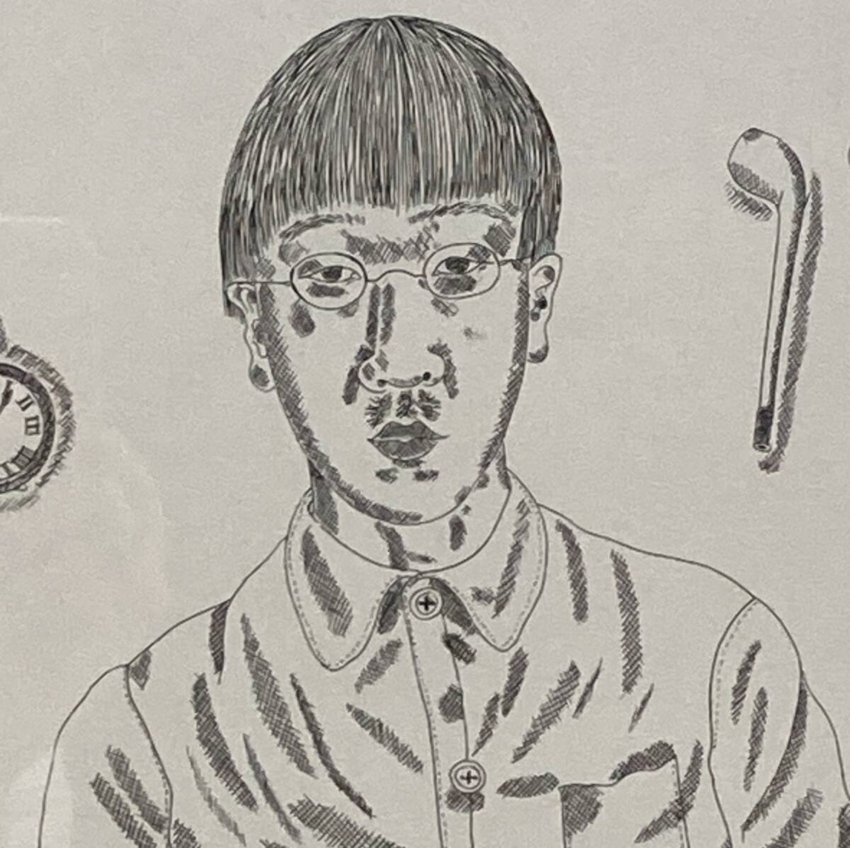 藤田嗣治「アトリエの自画像」エッチング 直筆サイン 1923年