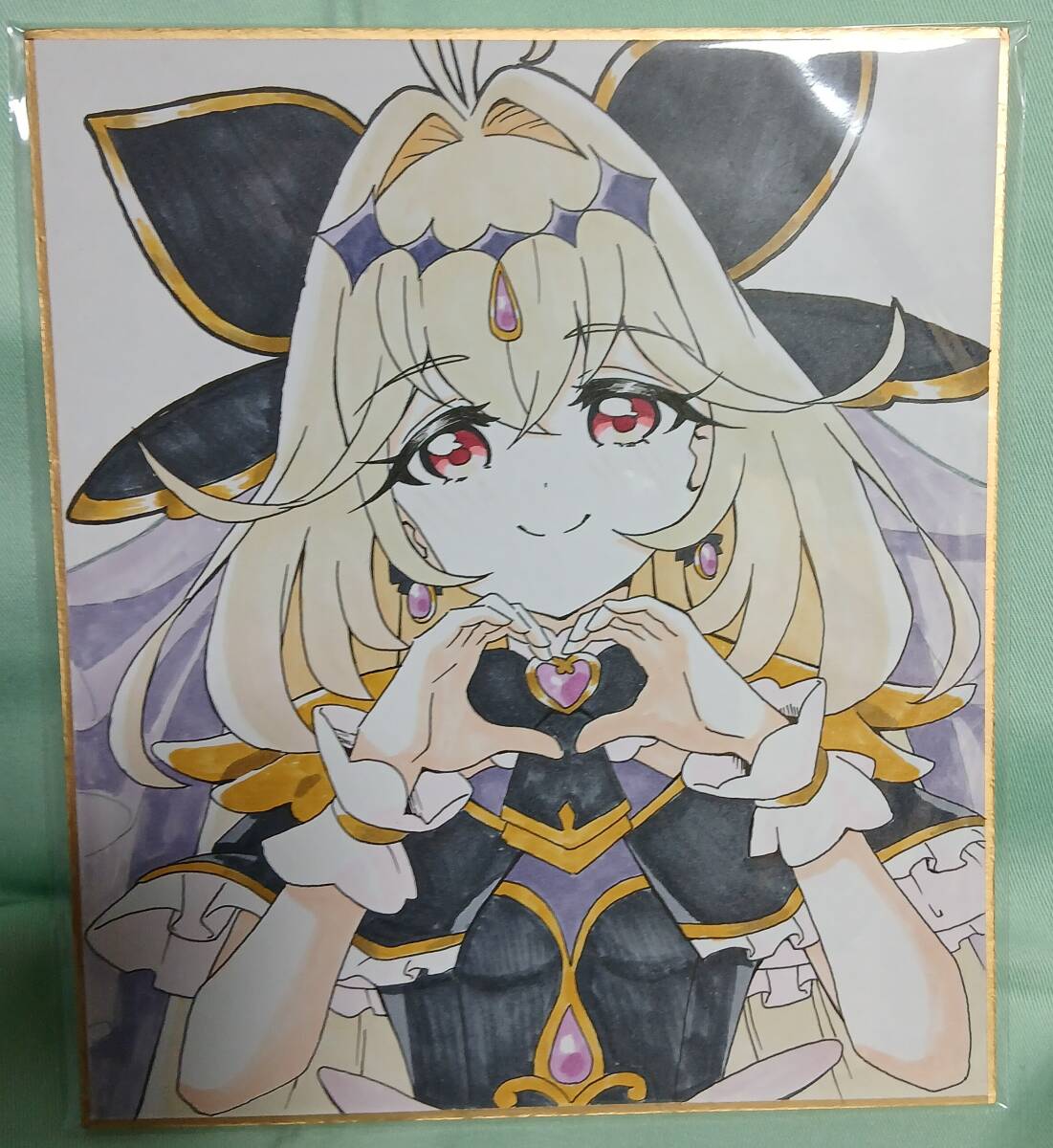 名探偵プリキュア！ キュアアルカナ・シャドウ・手描きイラスト・色紙