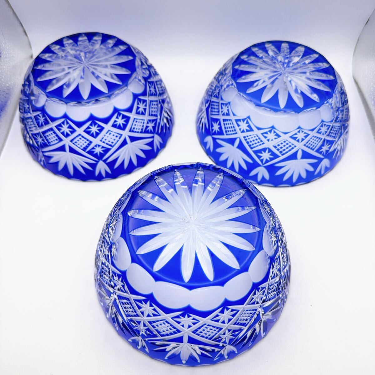 江戸切子 小鉢 3個セット まとめ売り 切子 グラス ガラス ガラス鉢