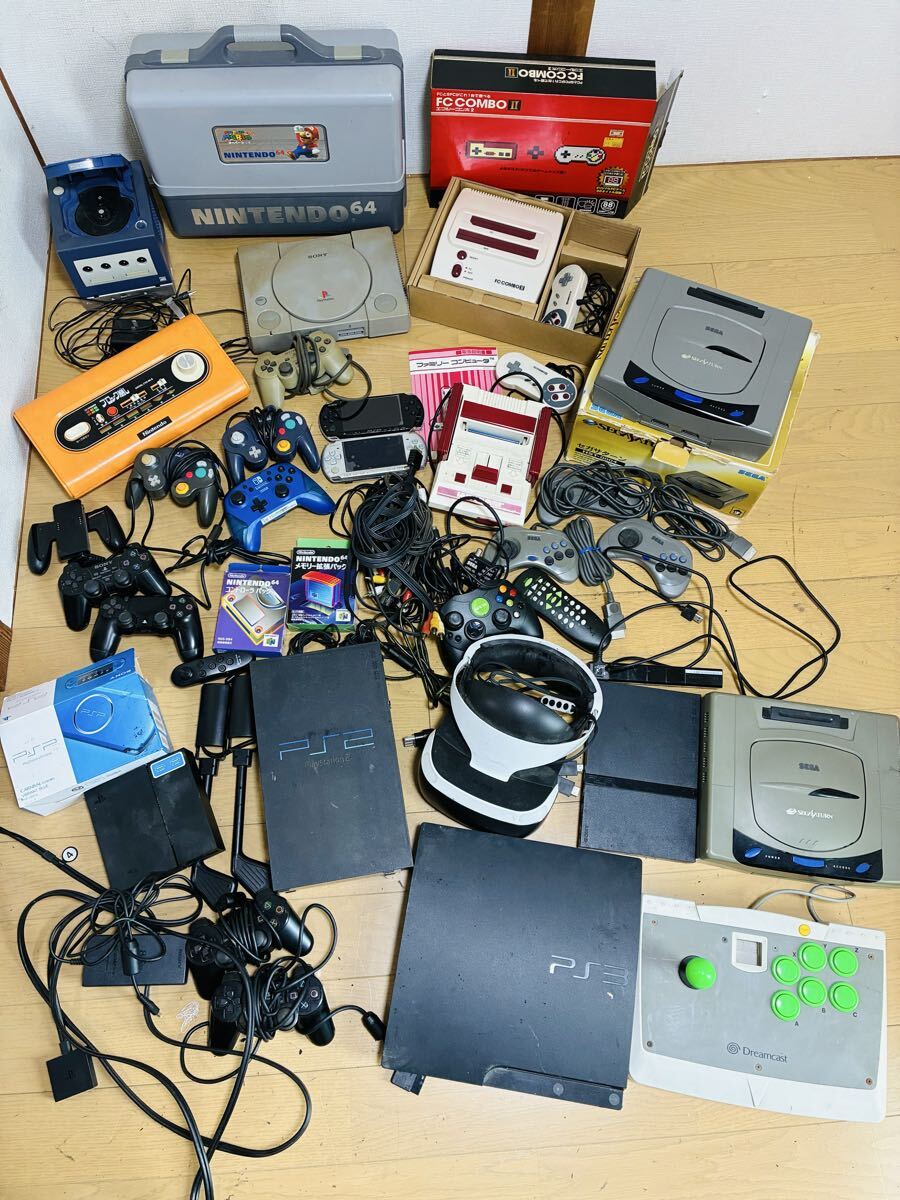 ゲーム本体　プレステ3 wii セガサターンまとめ売り S26042803 レトロゲーム機 本体 大量まとめ売り 任天堂 セガサターン