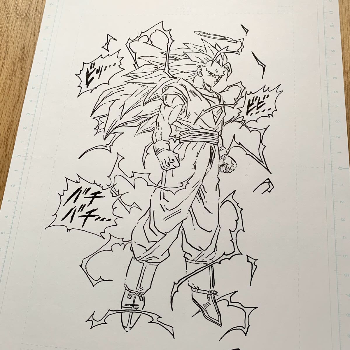 鳥山明 ドラゴンボール 漫画原稿 サイン入りイラスト 超サイヤ人3