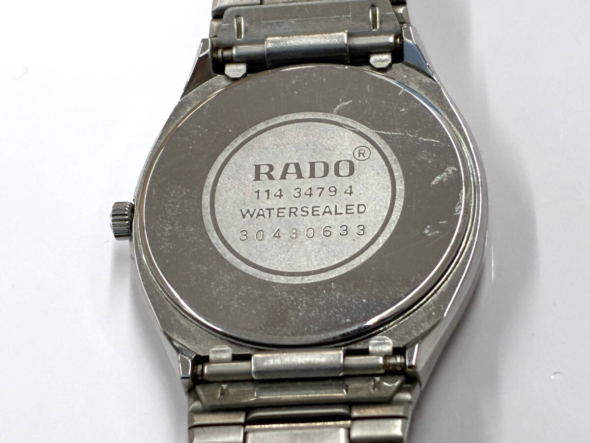 KW4234)【1円スタート】RADO ラドー 114.3479.4 SS グレー(シルバー