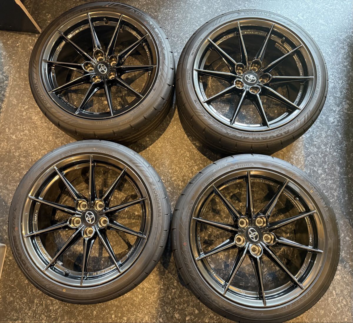 美品！GRカローラ RZ 純正BBSホイール 8.5j-18+30 タイヤ 4本セット