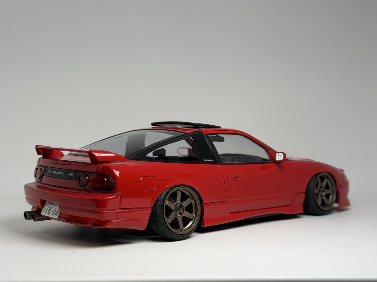 1/24 日産 180sx 東北仕様風カスタム プラモデル 完成品 1/24 アオシマ 180sx 東北仕様 完成品(完成品)｜売買された