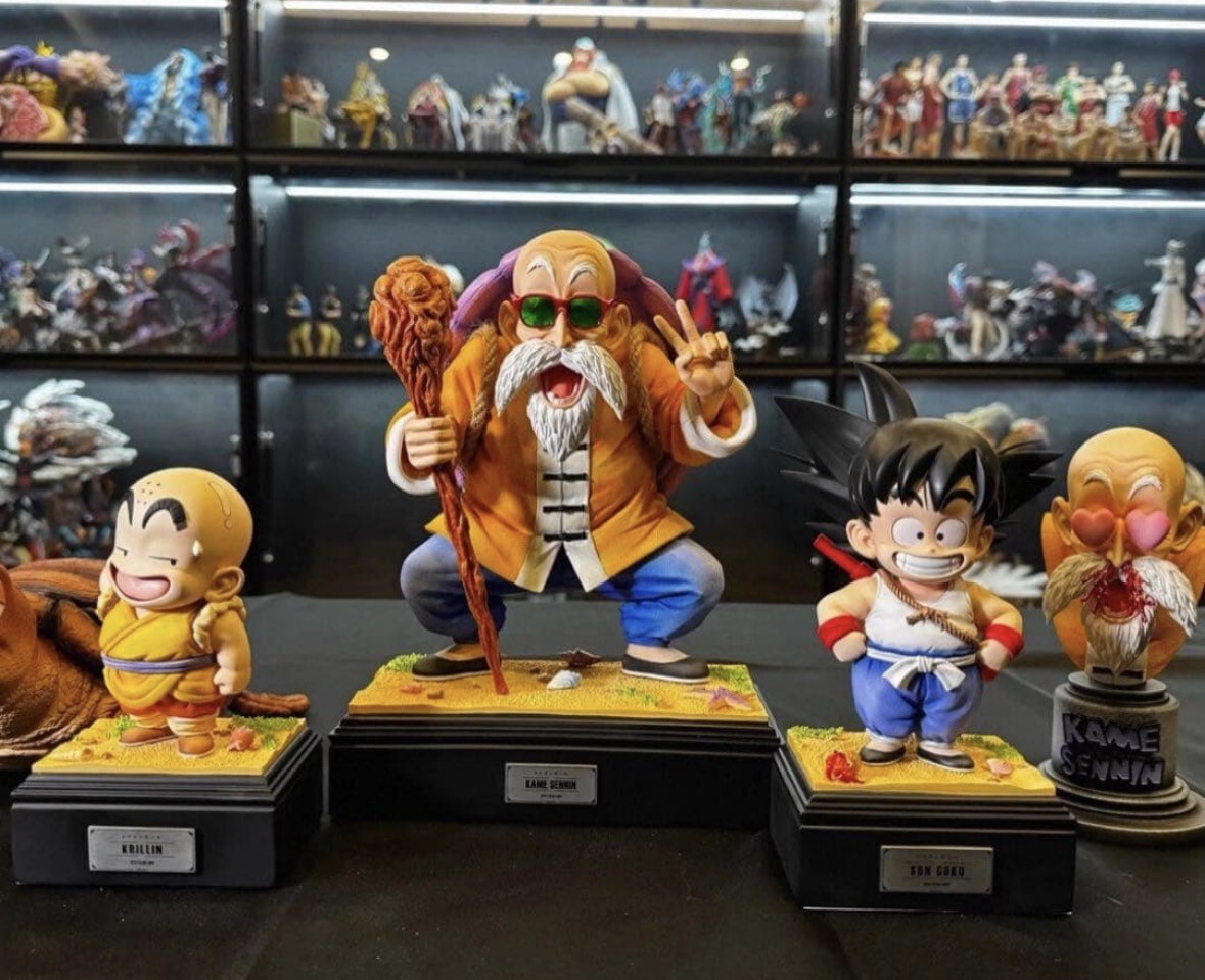 ドラゴンボール 亀仙人 悟空 クリリン ガレージキット フィギュア 塗装