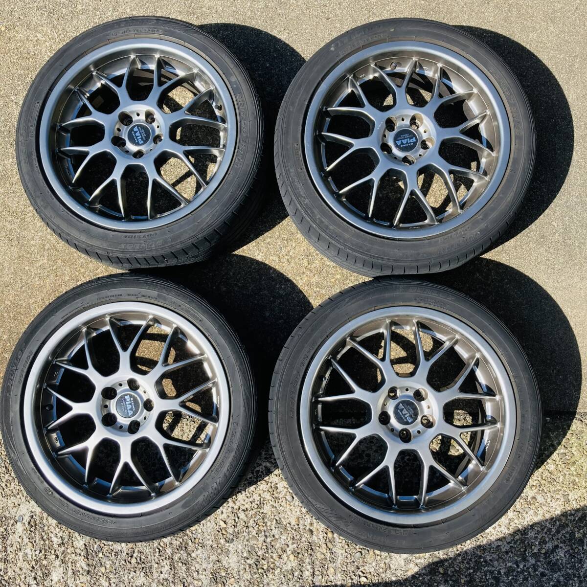 PIAA 17インチホイール　4本　タイヤ付き PIAA RACING ROZZA ピア レーシング ロッツァ 17インチ アルミ