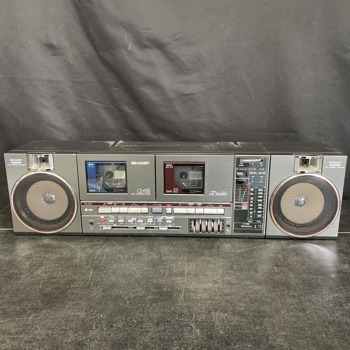 SHARP シャープ THE SEARCHER-XL GF-505ST ラジカセ 448B/ SHARP シャープ Searcher XL GF-505ST ラジカセ 大型 昭和レトロ