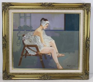 小島俊男 ルーマニア衣裳の女 油彩画 人物画 額装 小島 俊男の値段と価格推移は？｜3件の売買データから小島 俊男の価値