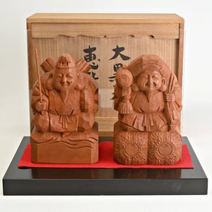 恵比寿大黒 木彫の値段と価格推移は？｜24件の売買データから恵比寿