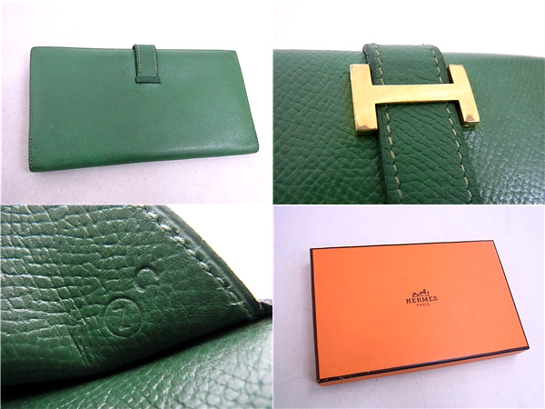 定価25万 本物 エルメス ベアン 長財布 緑 メンズ超おすすめ 男性用財布 売買されたオークション情報 Yahooの商品情報をアーカイブ公開 オークファン Aucfan Com