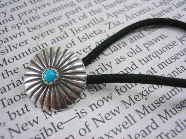 Navajo】ハンドメイドシルバーコンチョ革細工髪留め検ゴローズ(材料