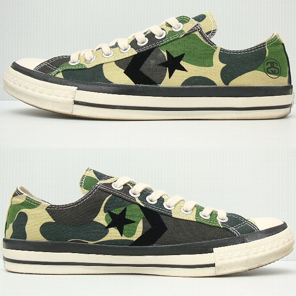 ステューシーSTUSSY DELUXE CONVERSE CX-PRO OX迷彩カモフラ28cm 