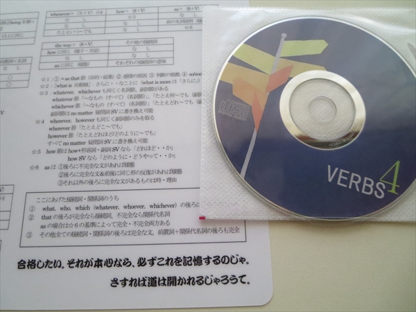 T8285 リンテック□VERBS 富田一彦著 英語 CD2014年4月発行(英語