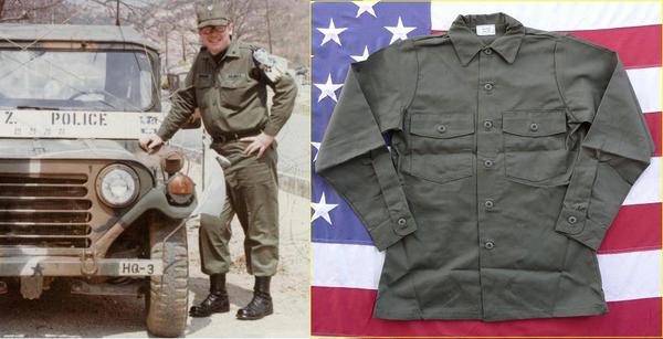 米軍実物・ＮＥＷ！ＯＤユティリティーシャツ・14，1／2ｘ33・30
