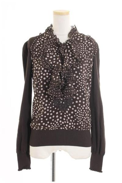 TO BE CHIC　ドットニットカーディガン[LKNJ79026]