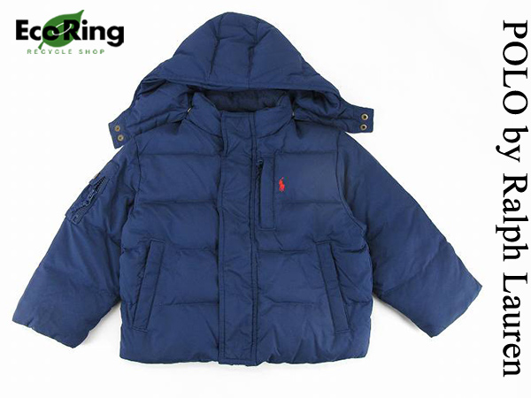 1円 ポロラルフローレン キッズ ダウン ジャケット 100 紺 AV138