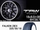 200系ハイエースTAW St2 ホイール 18インチ 225/50タイヤset