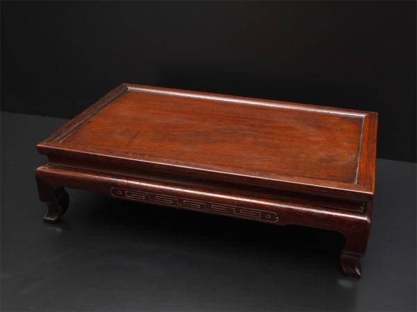 欅 ケヤキ 象嵌 花台 香炉台 盆栽台 時代品